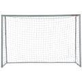 Miniatyrbillede 1 af 10: Fodboldmål med PE Mesh Fodboldmål til børn og voksne 300 x 120 x 200 cm Stål PE Havefodboldtræning Grå