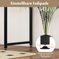 Miniatyrbillede 3 af 5: PC bord med justerbare trædepuder, kompakt computerbord, 100 x 50 x 77 cm, sort