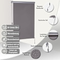 Miniatyrbild 5 av 10: Vertikal Markis, Balkongmarkis, Vertikal Markis, Vindskydd, Sidorullgardin, Insynsskydd Med Vev, Polyesterväv + Aluminium, Grå, 120 X 200 Cm
