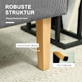 Miniatyrbillede 7 af 10: 2-personers sofa, sofa i fløjlsmønster, træben, polstret sofa, dobbeltsofa til soveværelse, stue, 110 x 62 x 85 cm, grå