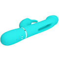 Miniatyrbillede 5 af 11: Pretty Love - Kampas Rabbit 3 I 1 Multifunktion Vibrator Med Tongue Aqua Green