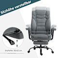 Miniatyrbillede 7 af 10: Kontorstol Ergonomisk Lederstol 360° Drejelig Computerstol Højdejusterbar Med Nakkestøtte, Polstrede Armlæn Og Fodstøtte