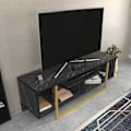 Miniatyrbillede 4 af 7: TV Stand Asal 120 - Sort, Guld