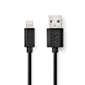 Pikkukuva 3 / 4: Lightning Kaapeli | USB 2.0 | Apple Lightning 8-Pin | USB-A Uros | 480 Mbps | Niklattu | 1.00 m | Pyöreä | PVC | Musta | Laatikko