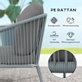 Pikkukuva 6 / 10: Puutarhasohva tyynyillä 2-istuttava rottinki sohva Lounge sohva ulkoparveke sohva rottinki sohva Puutarha Lounge polyrottinki Puutarhakalusteet Parvek