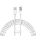 Pikkukuva 1 / 9: Punottu kaapeli iPhone Explorer -sarjan USB:lle - Lightning 2.4A 2m valkoinen