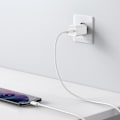 Miniatyrbillede 9 af 9: Si 25W 3A hurtig vægoplader med USB-C kabel 1m hvid