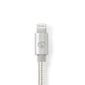 Pikkukuva 6 / 7: Lightning Kaapeli | USB 2.0 | Apple Lightning 8-Pin | USB-C™ Uros | 480 Mbps | Kullattu | 1.00 m | Pyöreä | Nailon / Punottu | Alumiini / Hopea | Laat