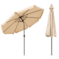 Miniatyrbillede 1 af 9: Haveparaply stor 3m diagonal knækket med en krumtap beige