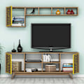 Miniatyrbillede 2 af 5: TV Unit Inci - Valnød, Gul