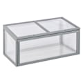 Pikkukuva 1 / 10: Cold Frame -Kasvihuone Kannella, Säänkestävä, Valmistettu Puusta Ja Polykarbonaatista, Harmaa, 90X46X40Cm
