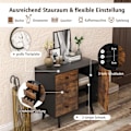 Miniatyrbillede 3 af 5: Kommode med låge & 3 skuffer & justerbar hylde & anti-tip skænk 73 x 40 x 76,5 cm