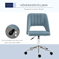 Miniatyrbillede 5 af 10: Kontorstol Drejestol Skrivebordsstol Højdejusterbar 360° Roterbar Kammusling Design Foam Velvet Polyester
