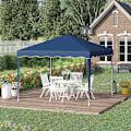 Miniatyrbillede 2 af 10: Folde Gazebo Pavillon 3 X 3 M Havepavillon Foldeligt Festtelt Højdejusterbart Havetelt Med Transportpose Uv Beskyttelse Stål Oxford Blå