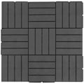Miniatyrbillede 9 af 9: Terrassefliser Sæt Med 9 Altanfliser, Klikfliser Til Gårdhave Og Have, Plastik, Sort, 30X30Cm