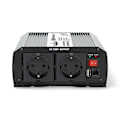 Miniatyrbild 4 av 9: Växelriktare med modifierad sinusvåg | Inspänning: 24 V DC | Enhetens utgångsanslutning: Type F (CEE 7/3) / USB-A | 230 V AC 50 Hz | 1000 W | Toppeffe