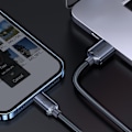 Pikkukuva 8 / 9: Kaapeli nopeaan lataukseen ja tiedonsiirtoon USB Iphone Lightning 2.4A 2m musta
