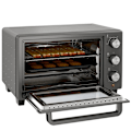 Pikkukuva 1 / 10: Miniuuni 21L 1400W 60 min Ajastin, pieni uuni 100°C-230°C säädettävällä lämpötilalla, miniuuni uunipellillä, ritilä, pöytäuuni ruostumatonta terästä,