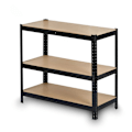 Miniatyrbillede 3 af 9: Sort metalhylde til opbevaring, 150 x 75 x 30 cm, Humberg HR-811