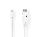 Pikkukuva 1 / 4: Mini DisplayPort kaapeli | DisplayPort 1.4 | Mini DisplayPort Uros | DisplayPort uros | 48 Gbps | Niklattu | 2.00 m | Pyöreä | PVC | Valkoinen | Blist