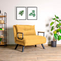 Miniatyrbillede 1 af 6: 1-sædet sovesofa Sando Single - Sennep
