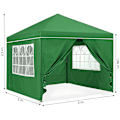 Pikkukuva 10 / 10: Garden Pavilion Teltta 3x3 m Pop-Up 4 sivuseinällä MultiGarden