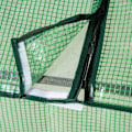 Miniatyrbild 9 av 10: Folieväxthus Med Fönster Växthustomathus Kallstomme 180 X 90 X 70 Cm Grön