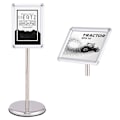 Miniatyrbillede 1 af 5: Informationsstander, informationsstander, plakatstander, kundestop lavet af metal, drejelig (A4)
