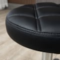 Miniatyrbillede 9 af 10: Rulleskammel, højdejusterbar arbejdsskammel, roterende salontaburet til kontor, massage, kunstlæder, sort, diameter 35,5 x 51-67 cm