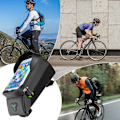 Miniatyrbillede 7 af 8: Cykelsteltaske med cover til telefon og navigation, sort