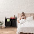 Miniatyrbild 3 av 9: Tvättkorgsstativ med hylla