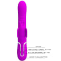 Miniatyrbillede 9 af 11: Pretty Love - Multifunktion Rabbit Vibrator 4 I 1 Butterfly Fuchsia