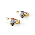 Miniatyrbillede 5 af 6: Banana Connector | Lige | Han | Guldplateret | Skru | Kabeldiameter: 7.4 mm | Zinc Alloy | Sølv | 2 stk. | Box