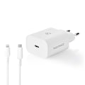 Miniatyrbild 8 av 9: Väggladdare | 20 W | Snabbladdnings funktion | 1.67 A / 2.22 A / 3.0 A | Antal utgångar: 1 | USB-C™ | Lightning 8-Pin (Lös) Kabel | 1.00 m | Automatis
