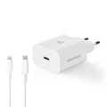 Miniatyrbillede 8 af 9: Vægoplader | 20 W | Hurtigopladningsfunktion | 1.67 A / 2.22 A / 3.0 A | Antal output: 1 | USB-C™ | Lightning 8-Pin (Loose) kabel | 1.00 m | Automatis