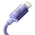 Miniatyrbild 7 av 9: Kabel för snabbladdning och dataöverföring USB-C Iphone Lightning 20W 1,2m lila