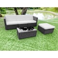Miniatyrbillede 9 af 9: Havemøbelsæt med rattanlignende finish – Modulær hjørnesofa og bordgrå MultiGarden