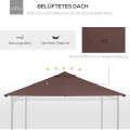 Pikkukuva 7 / 10: Vaihto Roof Gazebo 2,93X2,93M Gazebo Cover Aurinkosuoja Polyesteri Kahvi