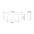 Miniatyrbillede 2 af 2: Baglygte 12/24V 3 funktioner 135x38mm LED med holder sort
