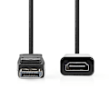 Pikkukuva 2 / 3: DisplayPort kaapeli | DisplayPort uros | HDMI™ Ulostulo | 4K@30Hz | Niklattu | 0.20 m | Pyöreä | PVC | Musta | Laatikko