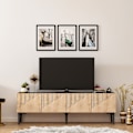 Pikkukuva 1 / 7: TV-telineen piirustus - Sapphire Oak, musta marmori