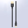Pikkukuva 4 / 9: Kaapeli 5-nastainen kullattu USB - mini USB-kaapeli 0,25 m musta
