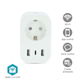 Pikkukuva 1 / 9: SmartLife Älypistorasia | Wi-Fi | IP21 | Virtamittari | 3680 W | Type F (CEE 7/7) / 1x USB-C™ / 2x USB | 0 - 55 °C | Android™ / IOS | Valkoinen | 1 kp