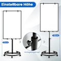 Miniatyrbillede 4 af 5: Flipover-stativ på hjul med magneter og markører, whiteboard, højdejusterbar op til 192 cm