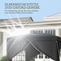Miniatyrbillede 6 af 10: Lysthus ca 3x3m, vandafvisende, stabilt, vintersikkert pop-up foldepavillon, UV-beskyttelse 50+, foldbart partytelt, havetelt med 4 sidepaneler, lomme
