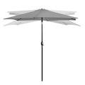 Miniatyrbillede 1 af 9: Sammenfoldelig havebalkonparasol, justerbar, 210 cm, grå