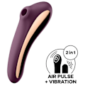 Pikkukuva 3 / 5: Satisfyer - Dual Kiss Air Pulse Vibrator Wine Red