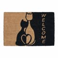 Dörrmatta kokosfiber ”Welcome” med katt