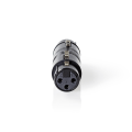 Miniatyrbillede 2 af 4: XLR adapter | XLR 3-Pin Hun | XLR 3-Pin Hun | Nikkelplateret | Lige | Metal | Sort | 1 stk. | Plastikpose