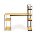 Miniatyrbillede 2 af 9: Computer skrivebord loft bord hylder lys eg